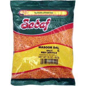 Sadaf Red Lentils Split - Masoor Dal 16 oz.
