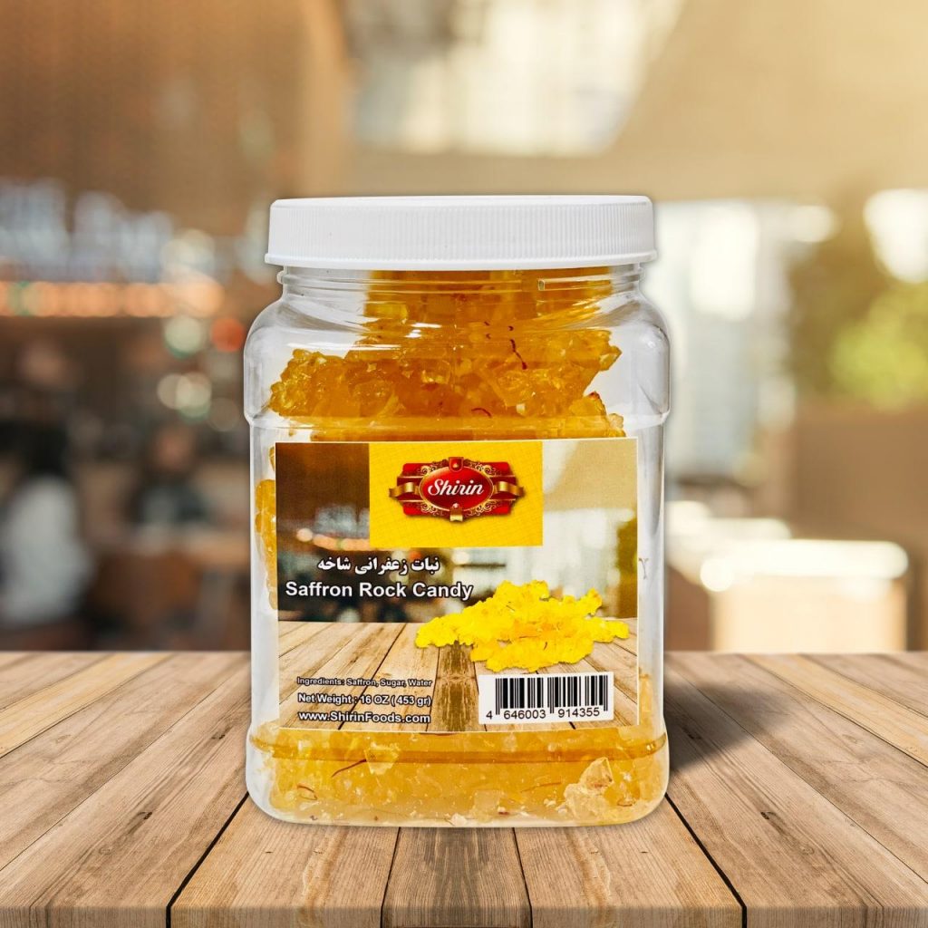 Shirin Saffron Rock Candy 16 OZ UNIQOP Online Persian Grocery